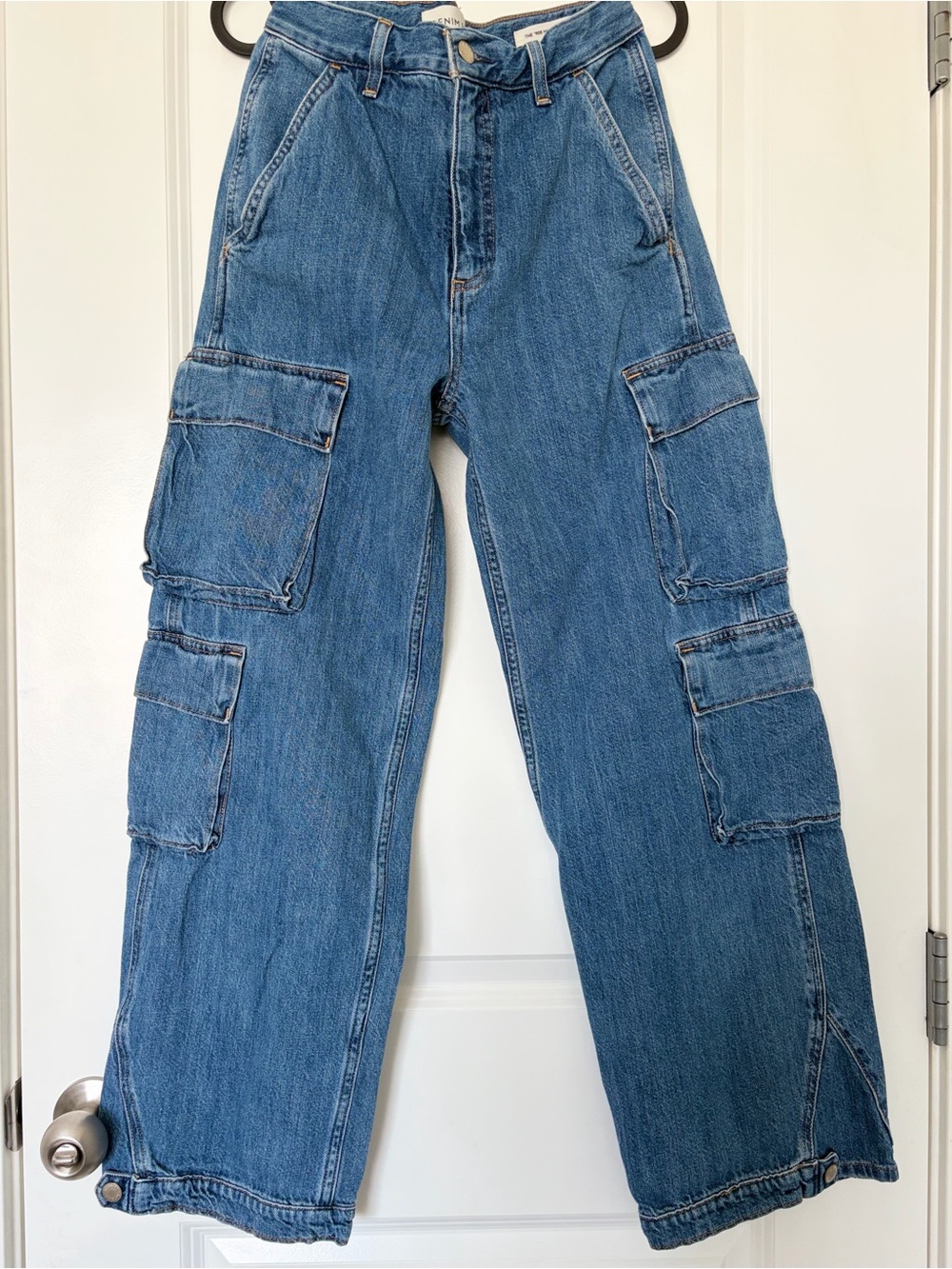 Denim Forum The ’90s Millie Hi-Rise Cargo Jeans Size 26